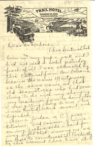 Letter from Ethyl Jacoby Hirsch to W. E. B. Du Bois