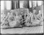 Isidore Konti's statues for the Louisiana Purchase Exposition in staff shop