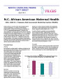 N.C. African American maternal health : 2006-2008 N.C. Pregnancy Risk Assessment Monitoring System (PRAMS)