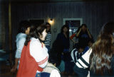 Singing by Drum at Class Retreat, St. Joseph's Indian School, Chamberlain, South Dakota, 1982