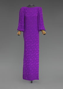 Purple dress designed by Oscar de la Renta and worn by Whitney Houston