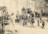 Students working in the machine shop at Tuskegee Institute in Tuskegee, Alabama.