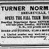 Turner Normal School ad