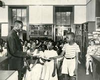 Summer reading closing exercises, Dart Hall Branch Library, 1953 (1)