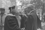 B. B. King: New Haven, Conn. Yale University Graduation. Graduates, B. B. King, President Kingman Brewster (BKP 22-77-5/15)