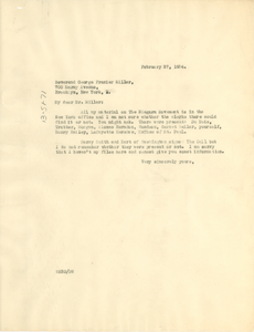 Letter from W. E. B. Du Bois to George Frazier Miller