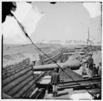 [Fort Brady, Va. Battery of Parrott guns manned by Company C, 1st Connecticut Heavy Artillery]