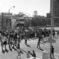 Demonstrators marching on Government Street in Mobile, Alabama, to support the reauthorization and extension of the Voting Rights Act.