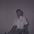 Film negative portraits of Moulin Rouge swing shift pit boss Monk Schaefer, May 20, 1955