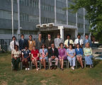 Staff of the Social Security Administration in front of the Aronov Building at 474 South Court Street in Montgomery, Alabama.