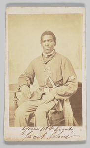 Carte de visite of Sgt. Jacob Johns (19th USCT)