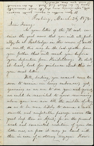 Thumbnail for Letter from William Lloyd Garrison, Roxbury, [Mass.], to Fanny Garrison Villard, March 26, 1874