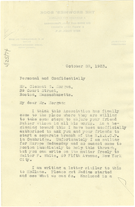 Letter from W. E. B. Du Bois to Clement G. Morgan