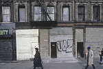 Close up, ground floor of 545-549 Malcolm X Blvd., Harlem, 1987