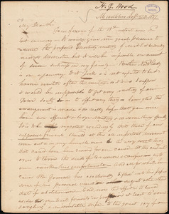Letter from Horatio G. Wood, Middleboro, [Massachusetts], to Amos Augustus Phelps, 1837 Sept[ember] 23