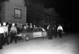 Jacques Bradley and Richard Boone in the backseat of a car, after being arrested during a civil rights demonstration in Montgomery, Alabama.