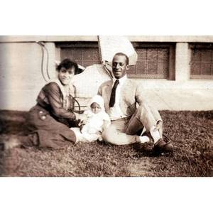 An African American couple with an infant