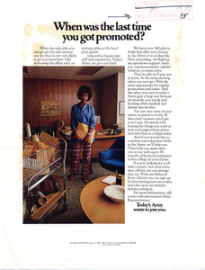 When was the last time you got promoted? [color advertisement; tear sheet]