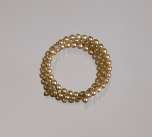 Gold pearl coil bracelet from Mae's Millinery Shop