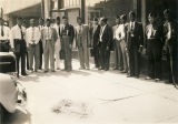 Members of the American Legion gathered for a meeting at the African American USO club in Montgomery, Alabama.