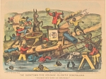 Lithograph, "The Darktown Fire Brigade: Slightly Demoralized"