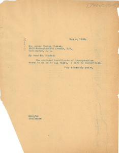 Letter from W. E. B. Du Bois to Phelps-Stokes Fund