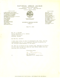 Letter from Ann Tanneyhill to W. A. Shields