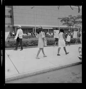 Philadelphia NAACP members picketing outside the 58th annual Boston convention