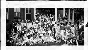 Anne and Corella Burwell's / Mother Goose Party ~ / June 12, 1929 [acetate film photonegative, banquet camera format.]