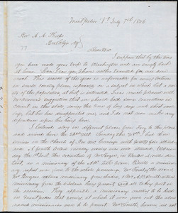 Letter from Thomas Lafon, Montipelier, to Amos Augustus Phelps, July 7th 1846