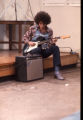 James "Son" Thomas, Pat Thomas, Ray Lum, Joe Cooper, William R. Ferris. Performance at Yale, American Folklife Festival in Washington, D.C., filming life in Leland, Miss., 1974.(Box 10 Ferris 034)