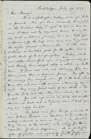 Letter to] Dear Fanny [manuscript