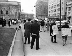 Cleveland public schools desegregation picketers