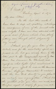 Letter to] My dear Tilton [manuscript