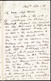 Letter to] My dear Miss Weston [manuscript