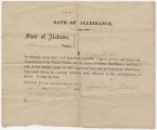 Oath of allegiance to the United States, submitted by Amos Jones of Montgomery County, Alabama, at the end of the Civil War.