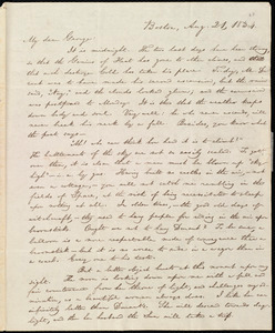 Letter from William Lloyd Garrison, Boston, [Mass.], to George William Benson, Aug. 21, 1834