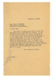 Letter from W. E. B. Du Bois to Alva B. Johnson