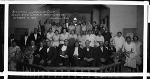 Reception in honor of Choir Allen A.M.E. Church, Washington, D.C. October 16 1930 [cellulose acetate photonegative, banquet camera format]