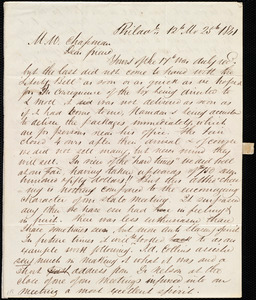 Letter from Edward Morris Davis, Philad., [PA], to Maria Weston Chapman, 12th Mo[nth] 25th [day] 1841