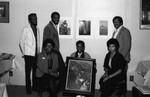 Black Art Day Festival participants posing together, Los Angeles, 1985