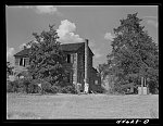 [Untitled photo, possibly related to: The old Armour plantation home now occupied by a Negro tenant family. Greene County, Georgia]