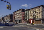 View SW along Malcolm X Blvd. from W. 129th St., Harlem, 1988