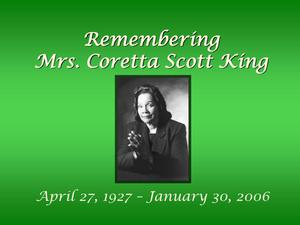 Remembering Mrs. Coretta Scott King presentation