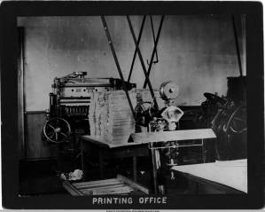 Photograph of Printing Office - Knowles Building