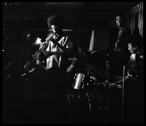 Miles Davis's band, performing at Lennie's On the Turnpike Includes Gary Bartz (soprano saxophone), Michael Henderson (bass), Jack DeJohnette (drums)