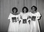 Epsilon Eta Omega Chapter, AKA debutantes holding awards, Los Angeles, 1984