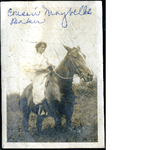Maybelle Baker riding a horse