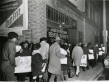 Picketing outside Joseph Brown Rental Agency