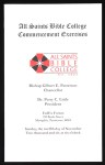 All Saints Bible College commencement exercises program, 2006